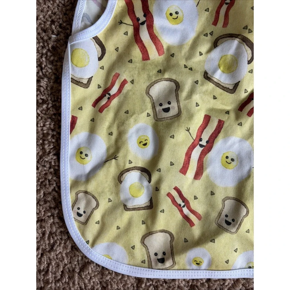 Bapron Baby Made in USA Bacon Eggs Smiley Breakfast Baby Toddler Preschool Apron